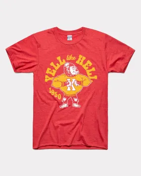 1950 Yell Like Hell Pitt State Gorilla Red T-Shirt