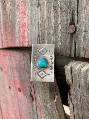 Adjustable Kingman Turquoise ring