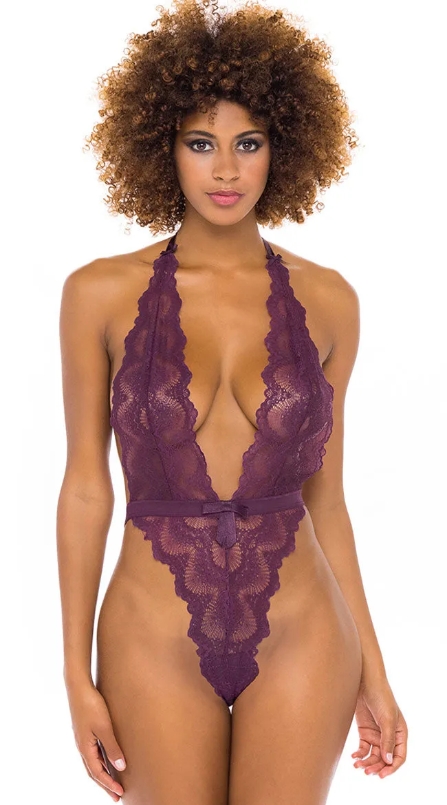 Alessa Plunge Lace Teddy