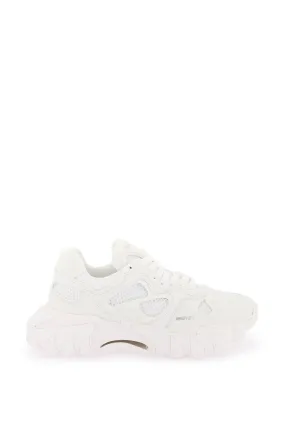 B-EAST LEATHER AND MESH SNEAKERS