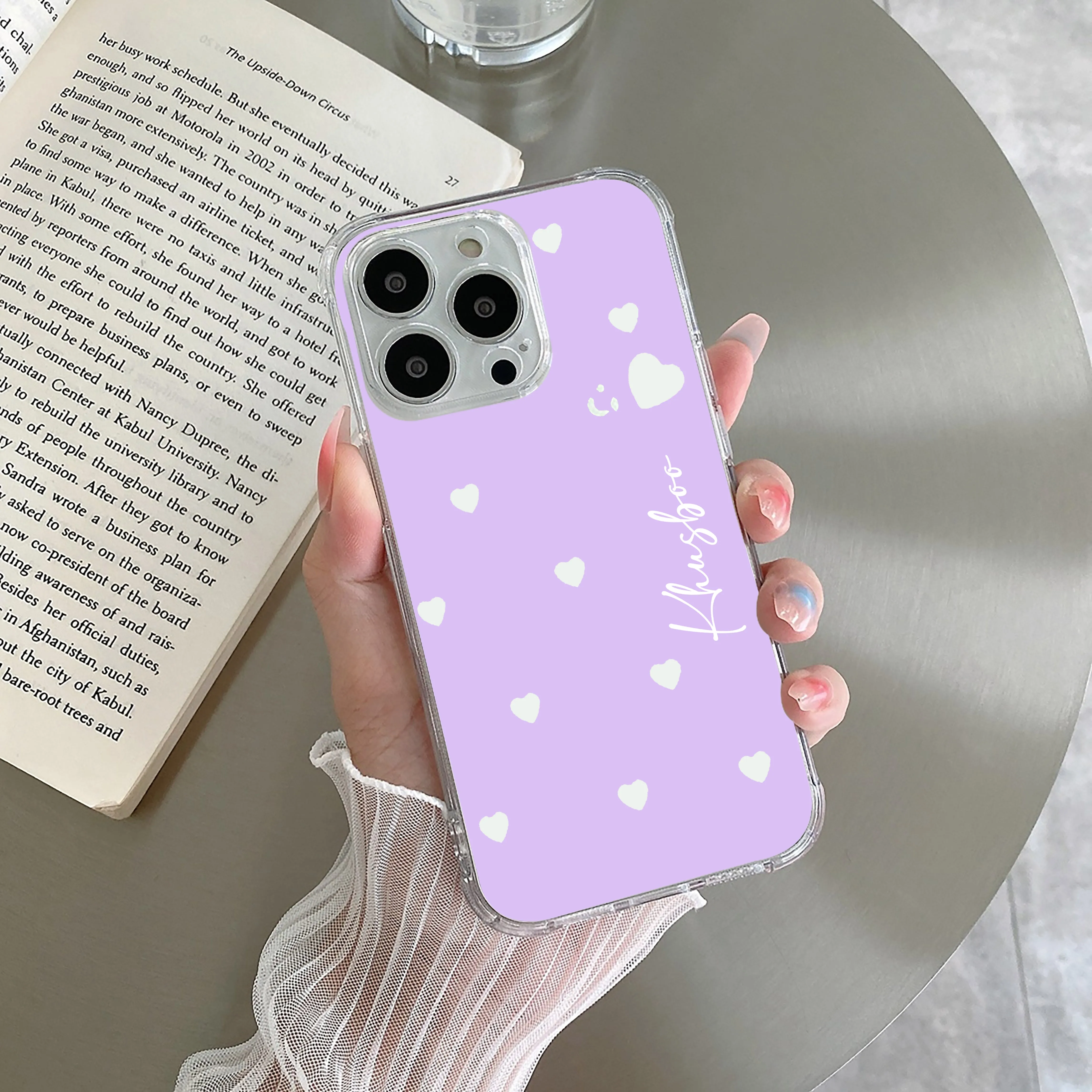 Be Loved Customize Transparent Silicon Case Purple For Oppo