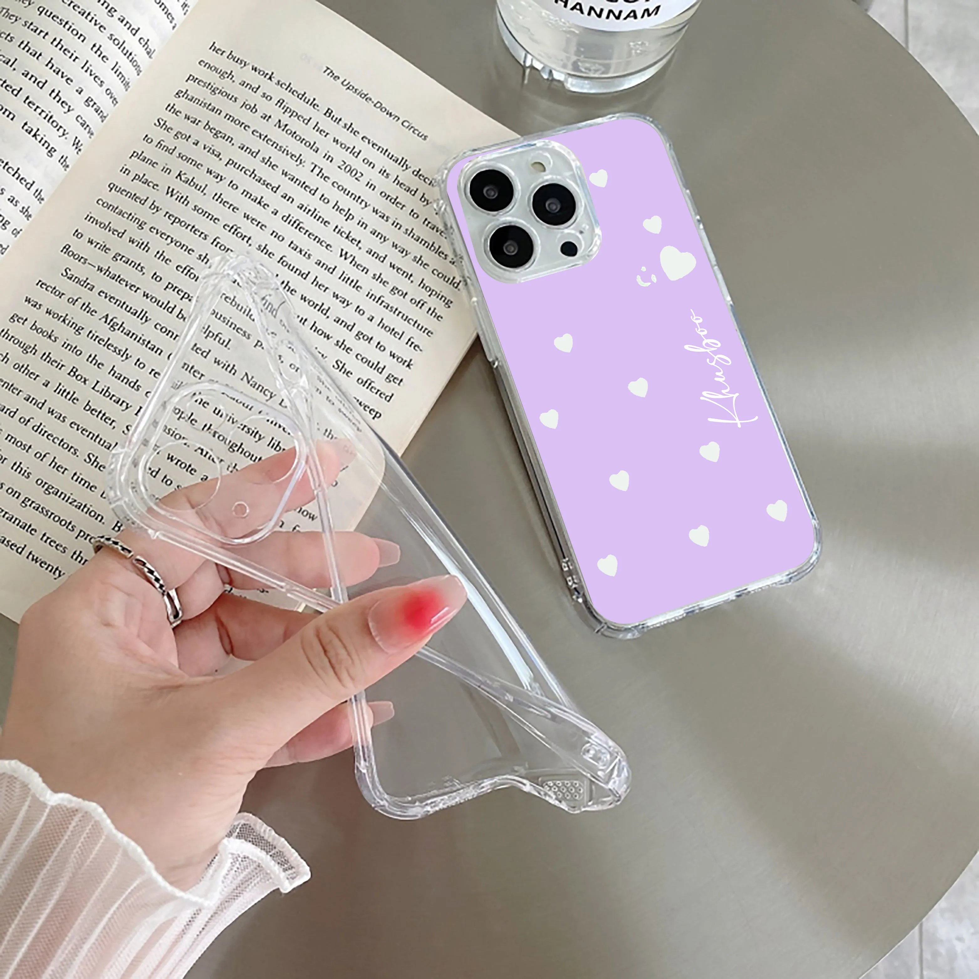 Be Loved Customize Transparent Silicon Case Purple For Oppo