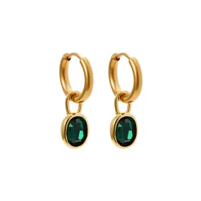 Bella Earrings - Emerald Green