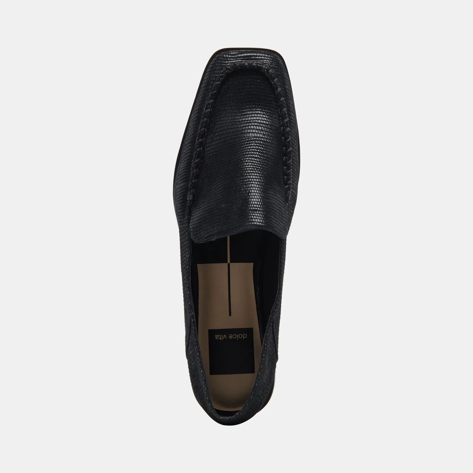 BENY FLATS ONYX EMBOSSED LEATHER