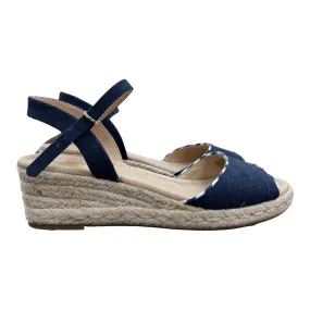 Blue Sandals Heels Wedge By Charter Club, Size: 7