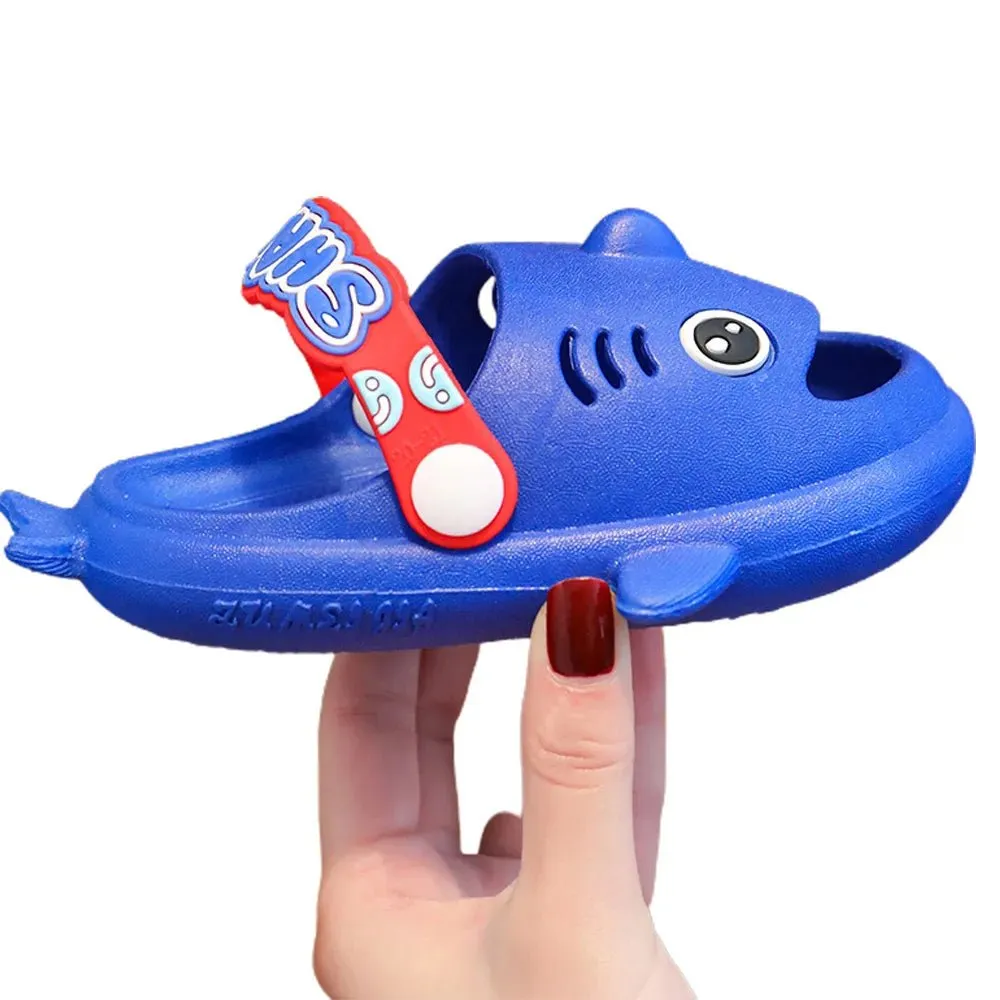 Blue Shark Slip on Clogs, Summer/Monsoon/ Beach Footwear for Toddlers and Kids, Unisex