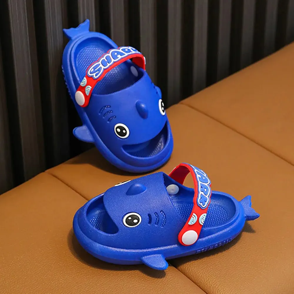 Blue Shark Slip on Clogs, Summer/Monsoon/ Beach Footwear for Toddlers and Kids, Unisex