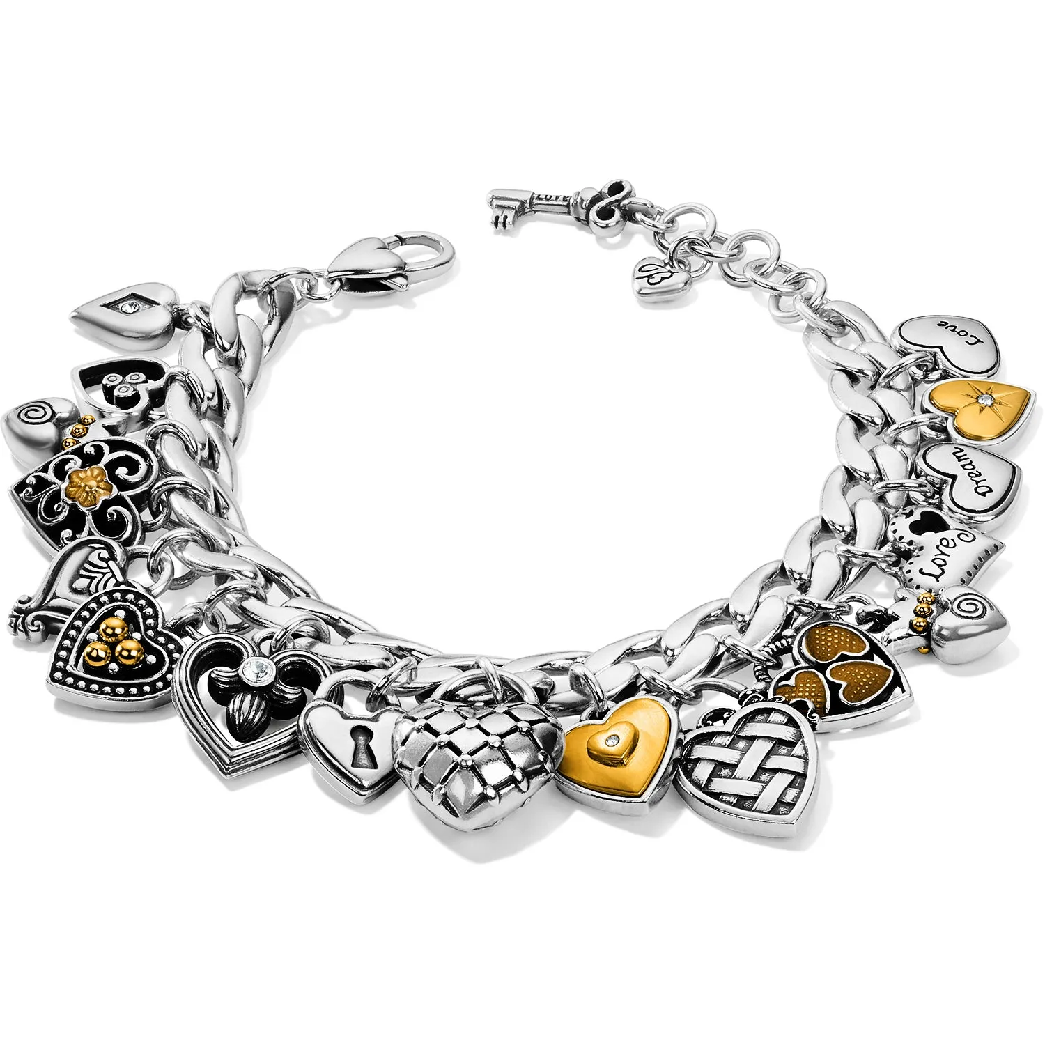 Brighton One Heart Charm Bracelet