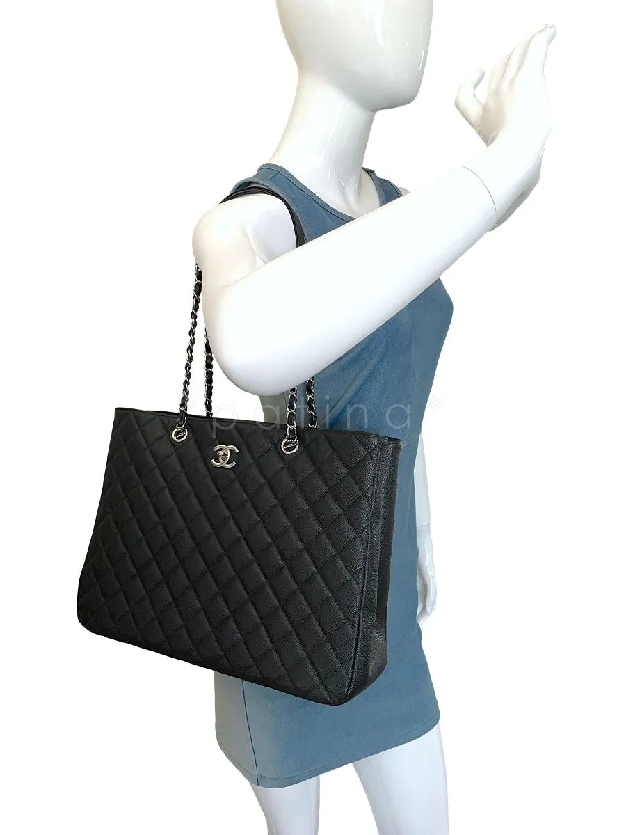 Chanel Black Caviar Classic CC Large Timeless Tote Bag SHW