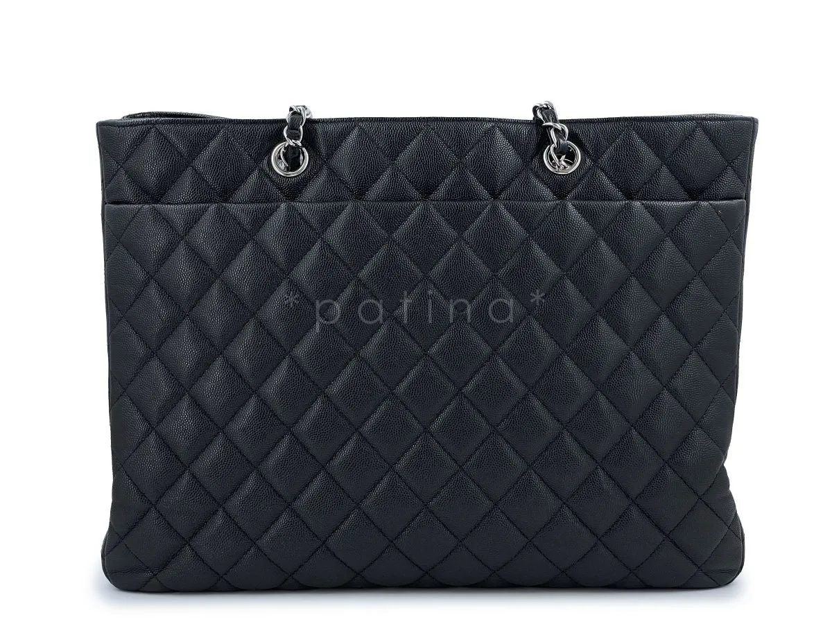 Chanel Black Caviar Classic CC Large Timeless Tote Bag SHW