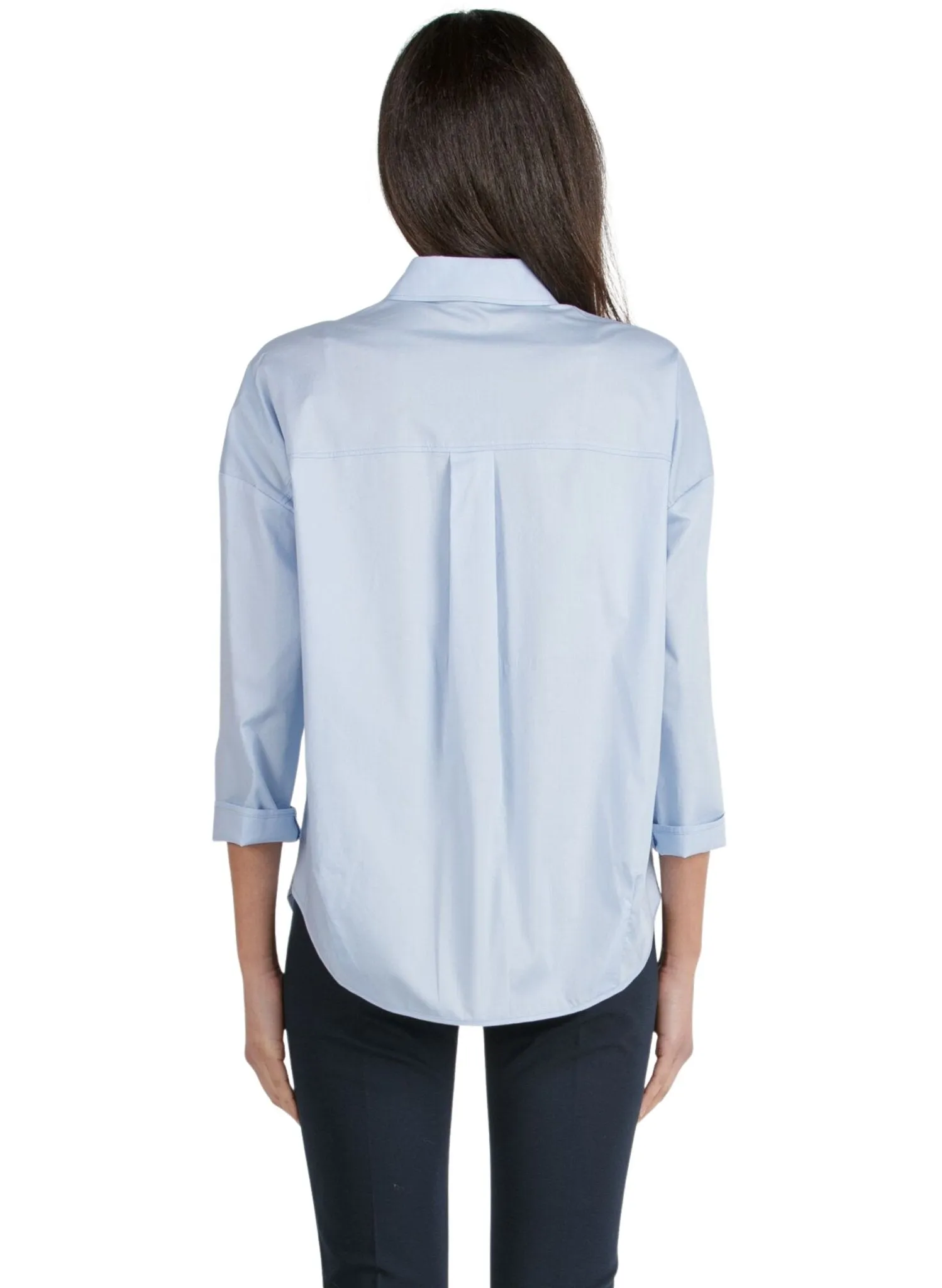 Cotton Maternity Shirt - Blue