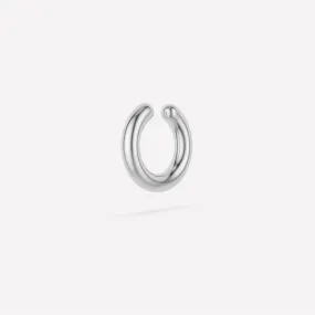 Crescent Silver Ear Cuff