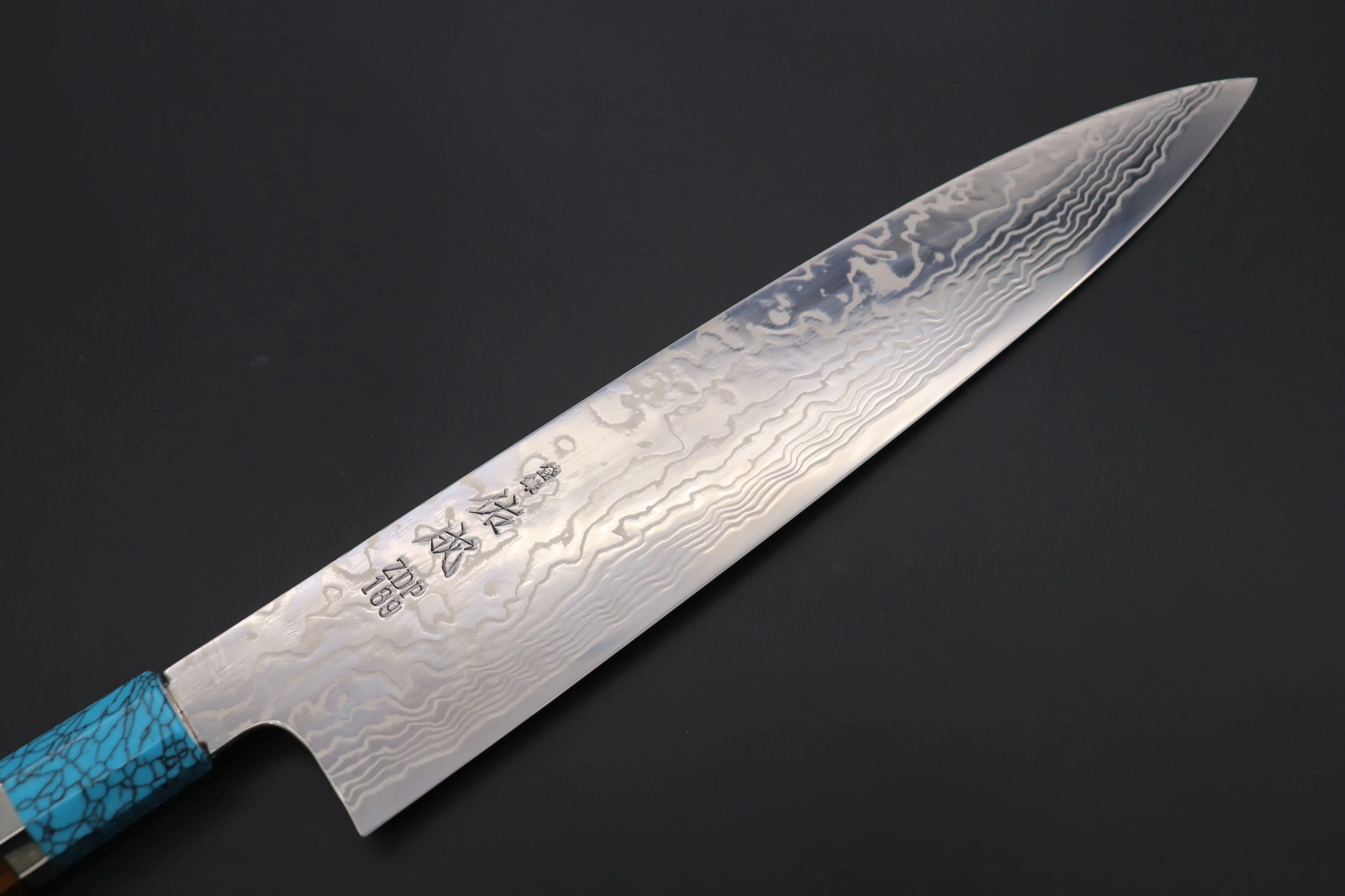 Custom Limited Edition, Sukenari ZDP-189 Nickel Damascus Wa Gyuto 270mm (10.6 inch, SCL-361)