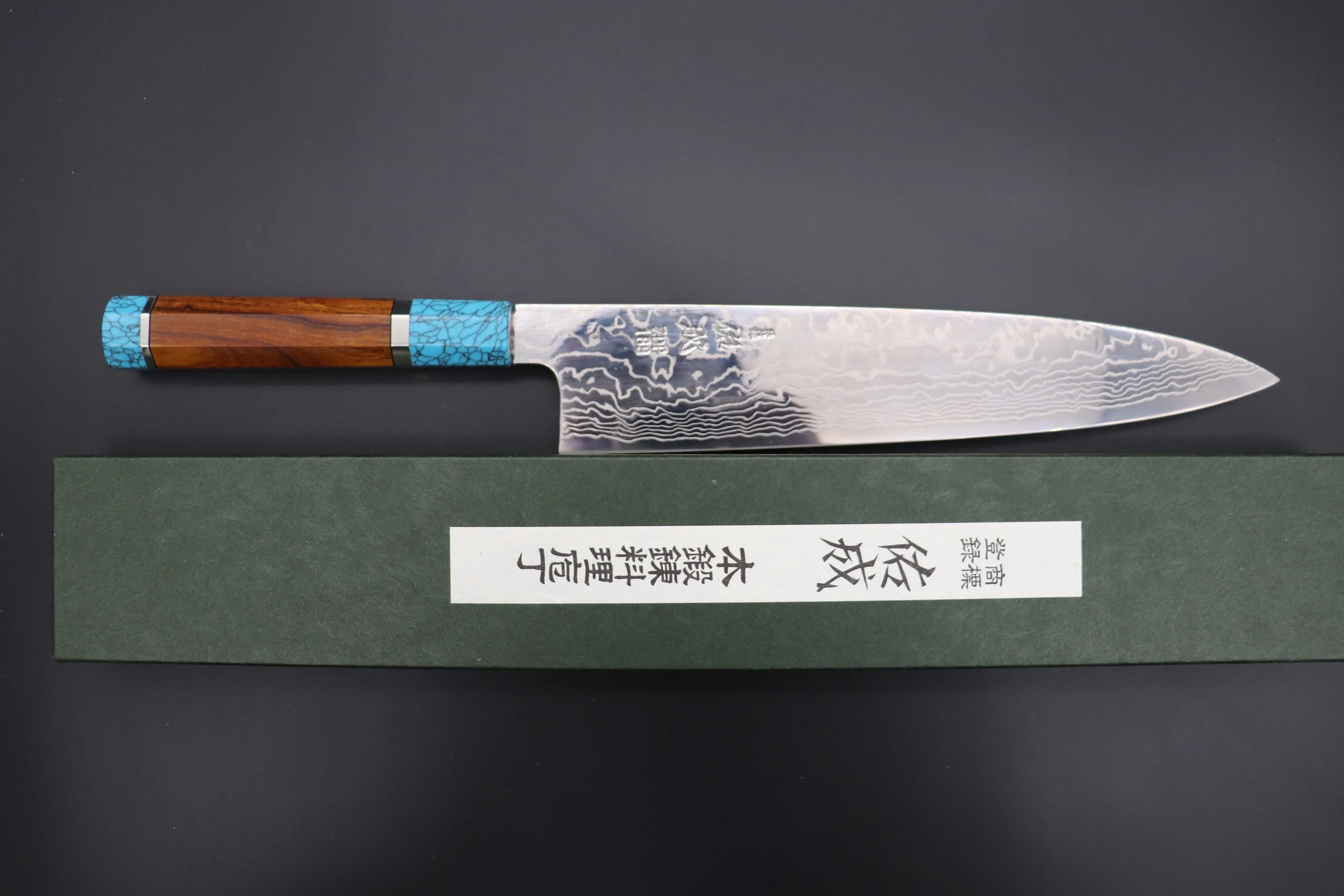 Custom Limited Edition, Sukenari ZDP-189 Nickel Damascus Wa Gyuto 270mm (10.6 inch, SCL-361)