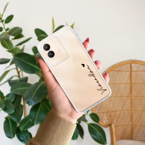 Customize Name Transparent Silicon Case For Vivo