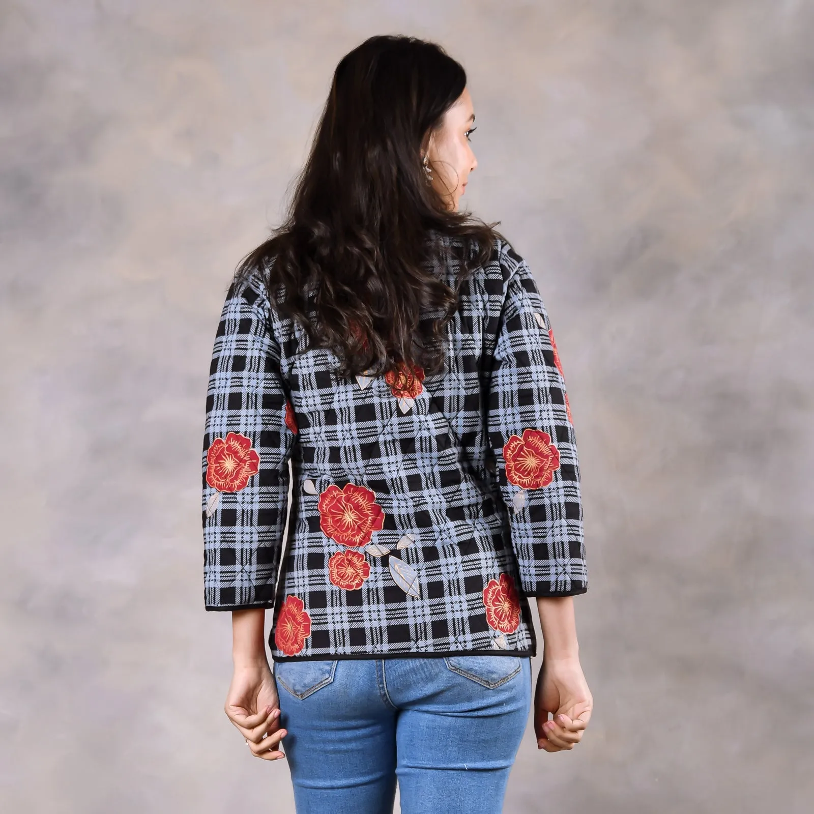 Dianthus Black Quilted Jacket