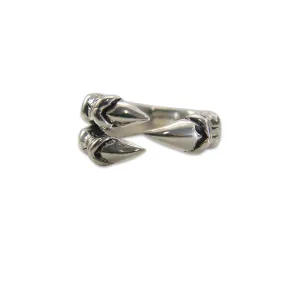 Dragon Claw Adjustable Sterling Silver Ring