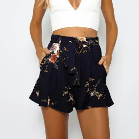 DressBetty - Women Shorts Casual Summer Ruffle Floral Print Zipper Short Plus Size Breathable Home Shorts Beachwear Hotpants