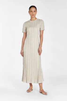 EDEN NATURAL SHORT SLEEVE MAXI DRESS