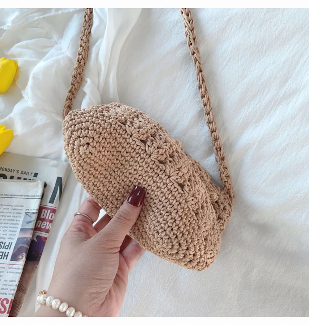 Elena Handbags Floral Crochet Mini Purse