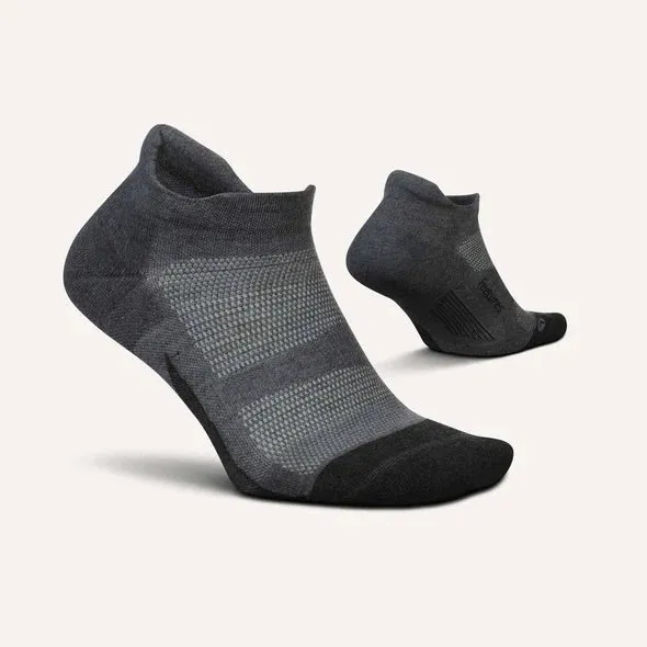 Elite Max Cushion No Show Tab Sock in Gray