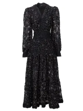 ERENNE Lace Midi Dress in Black