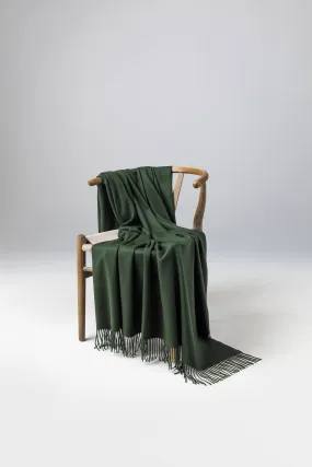 Forest Green Cashmere Throw