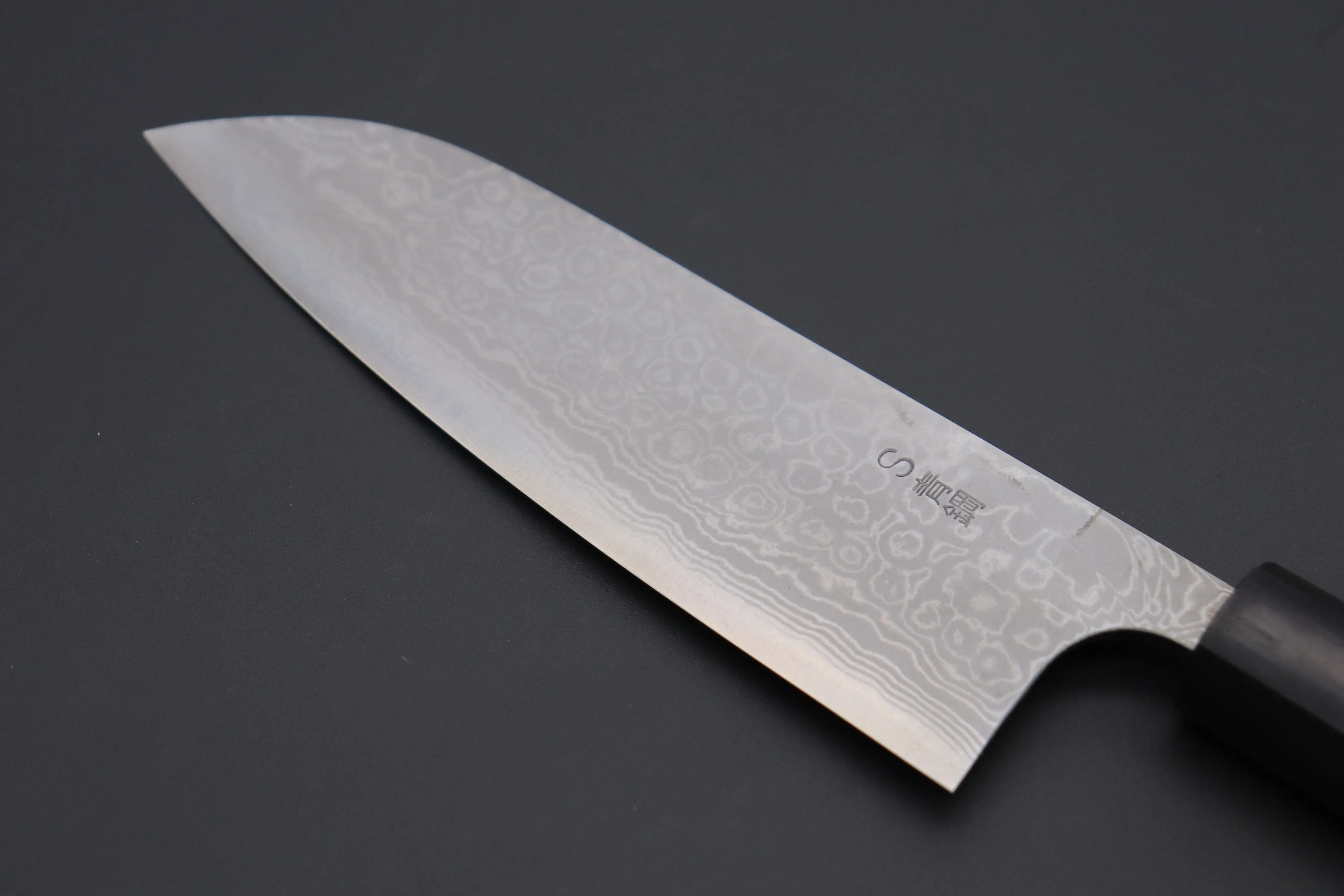 Fu-Rin-Ka-Zan Aogami Super Custom Damascus Series FASD-3 Wa Santoku 165mm (6.4 inch, Octagonal Red-Sandalwood Handle)