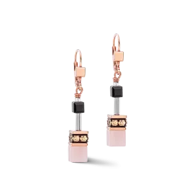 GeoCUBE® Iconic earrings rose gold soft