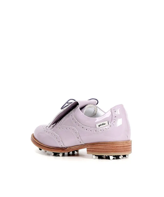 Giclee Unisex Classy Patent Premium Leather Golf Shoes - Purple