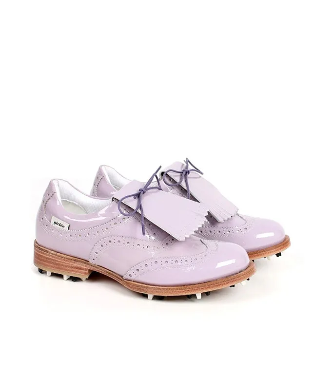 Giclee Unisex Classy Patent Premium Leather Golf Shoes - Purple