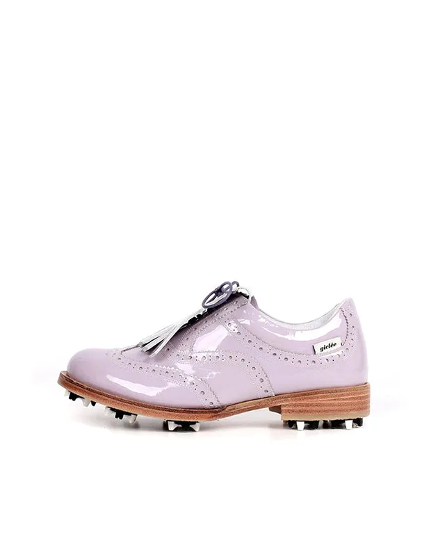 Giclee Unisex Classy Patent Premium Leather Golf Shoes - Purple