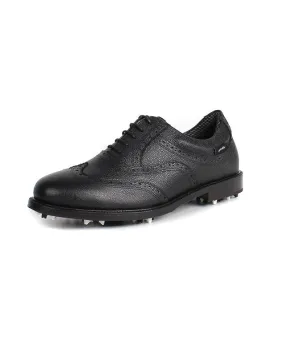 Giclee Unisex Classy Premium Leather Golf Shoes- Black