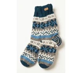 Hand knit Wool Socks, Wool slippers, Mens or Womens Fleece Lined inside Natural,