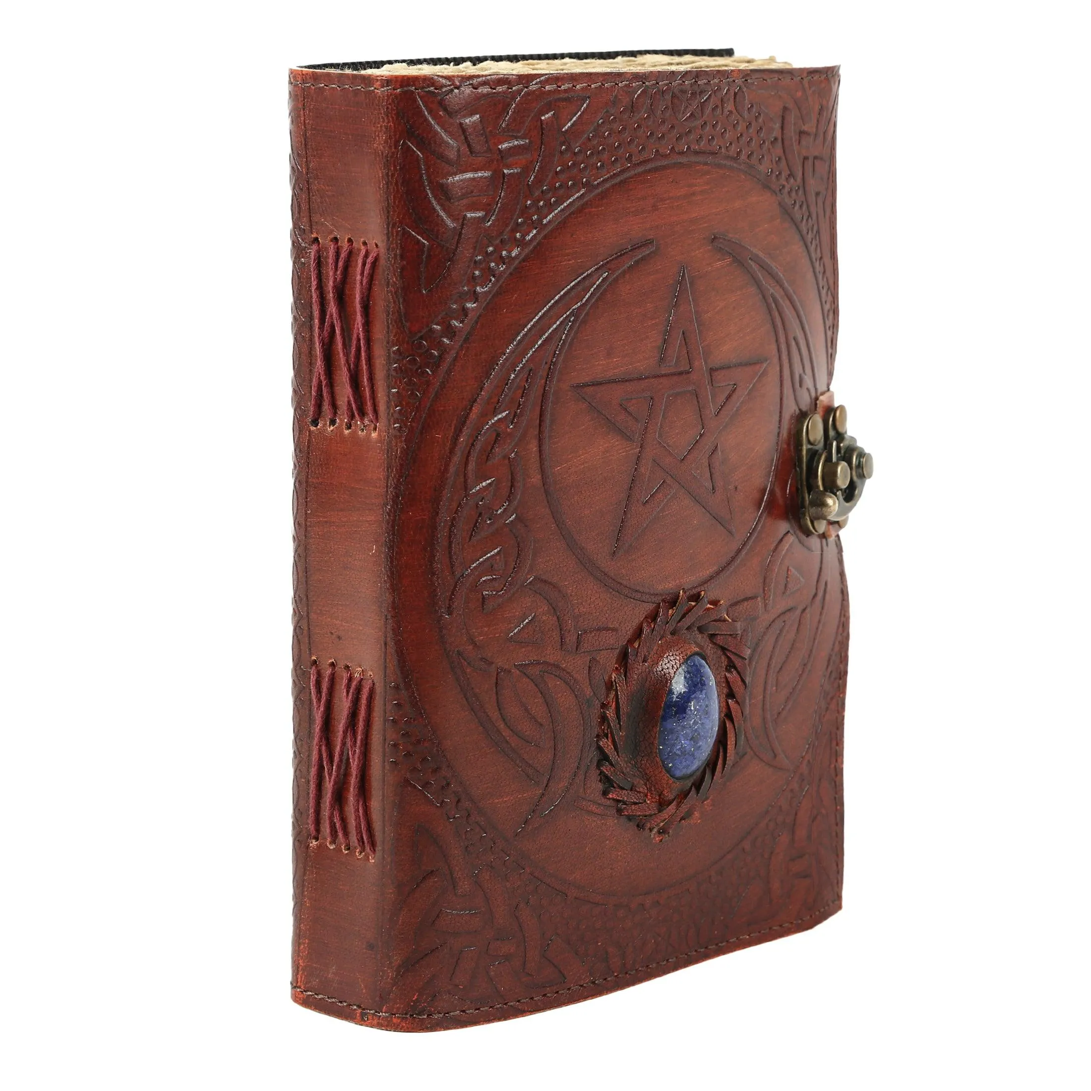 Hocus pocus book of spells journal book of shadows writing notebook deckle edge paper unlined Deckle Edge Paper 8x6 inch Star/Stone cover/ Handmade for Men & Women