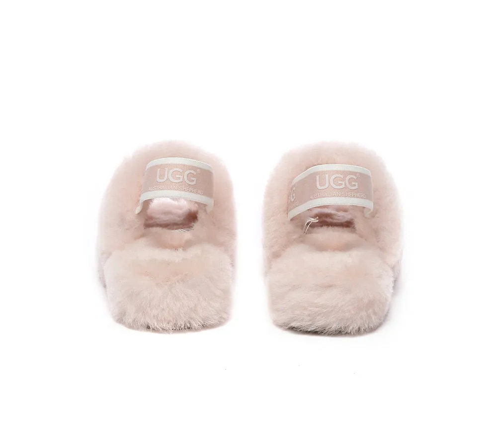 Kids Slingback Fluffy Slides Puffy