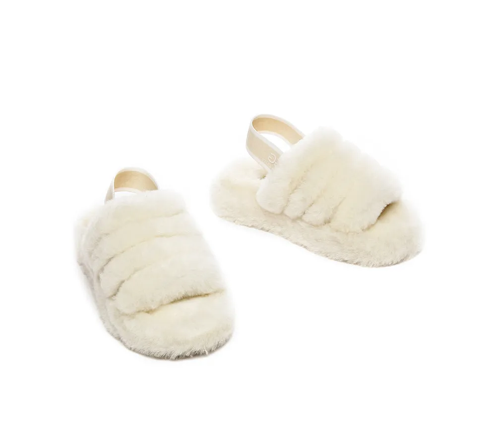 Kids Slingback Fluffy Slides Puffy