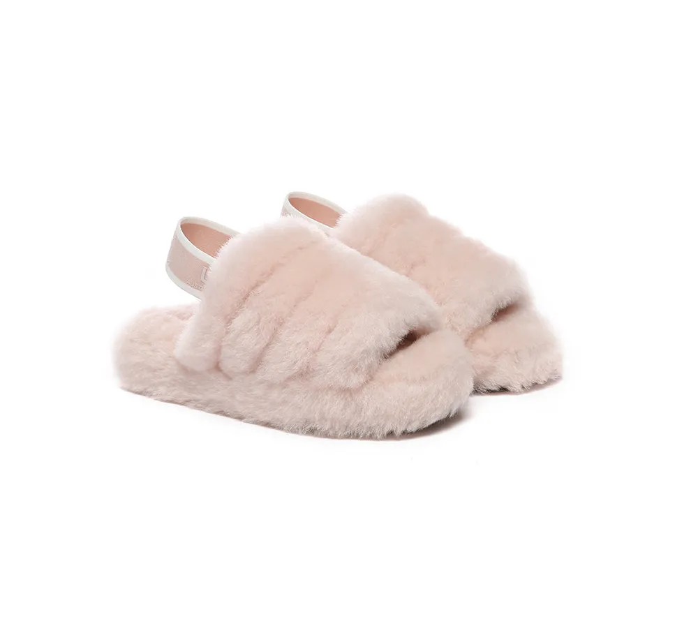 Kids Slingback Fluffy Slides Puffy