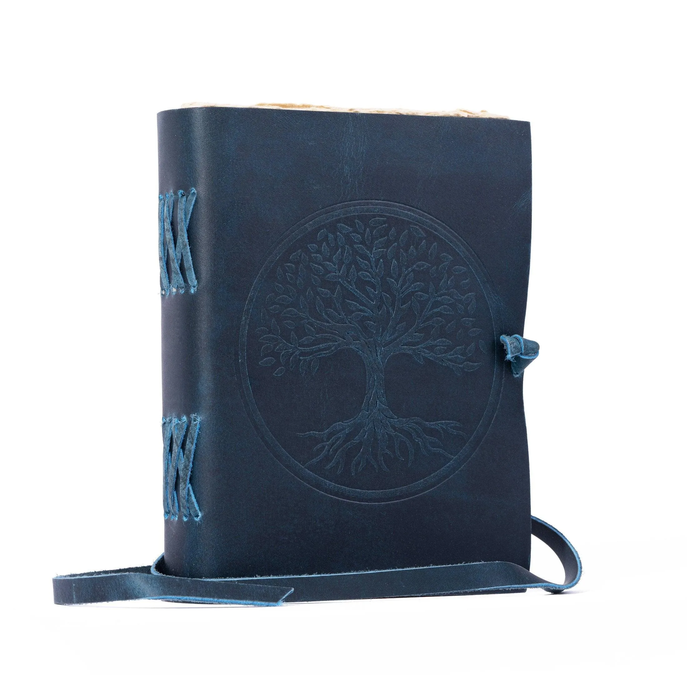 Leather Journal 9 x 6-inch Antique Handmade Lined Deckle Edge Vintage Paper Tree of Life Leather Journal/Writing Notebook Diary Men & Women, Writing pad Gift for Artist, Sketch