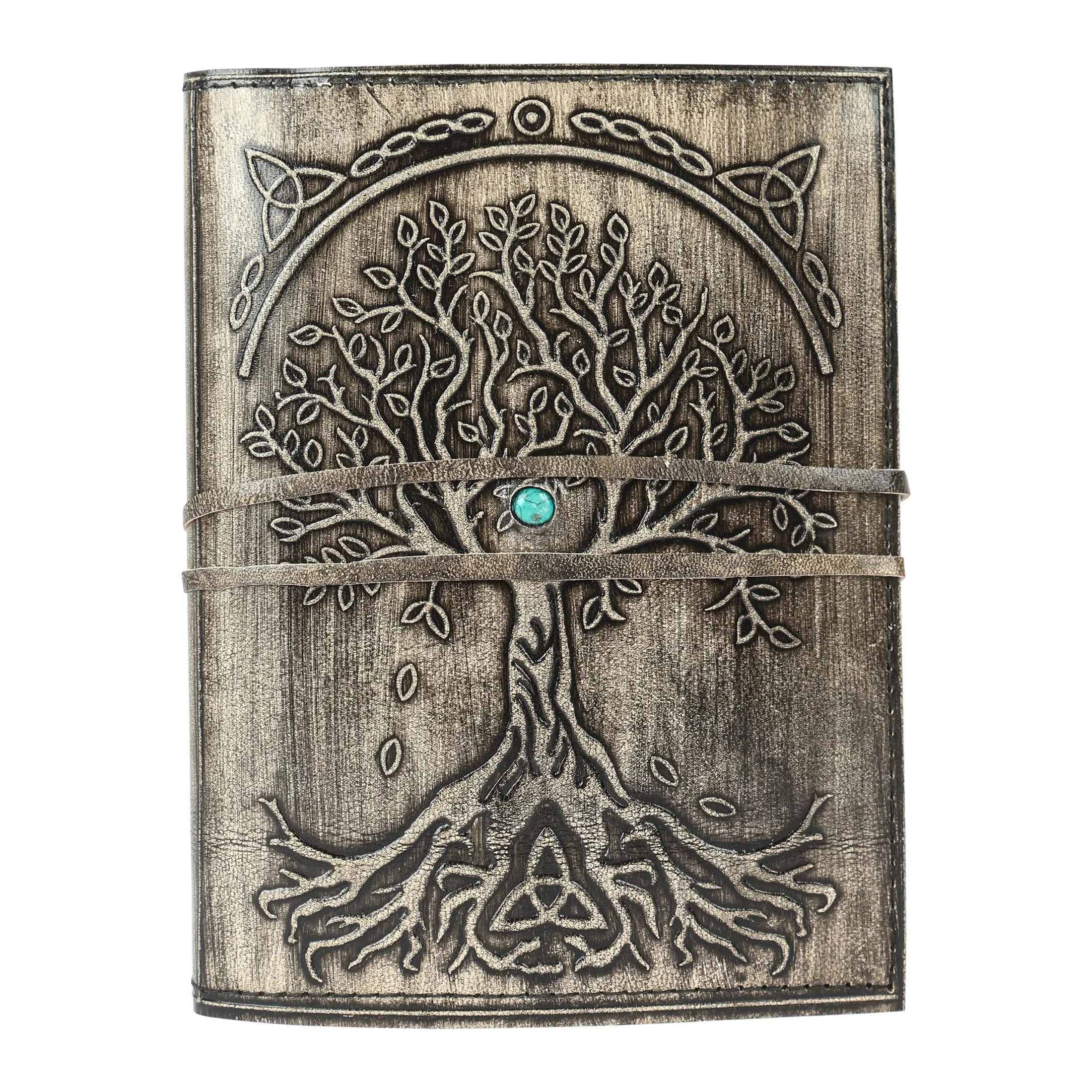 Leather Journal Refillable Lined Paper Tree of Life Handmade/Writing Notebook Diary/Bound Daily Notepad for Men & Women, Writing pad Gift for Artist, Sketch (7x5 Vintage Finish)