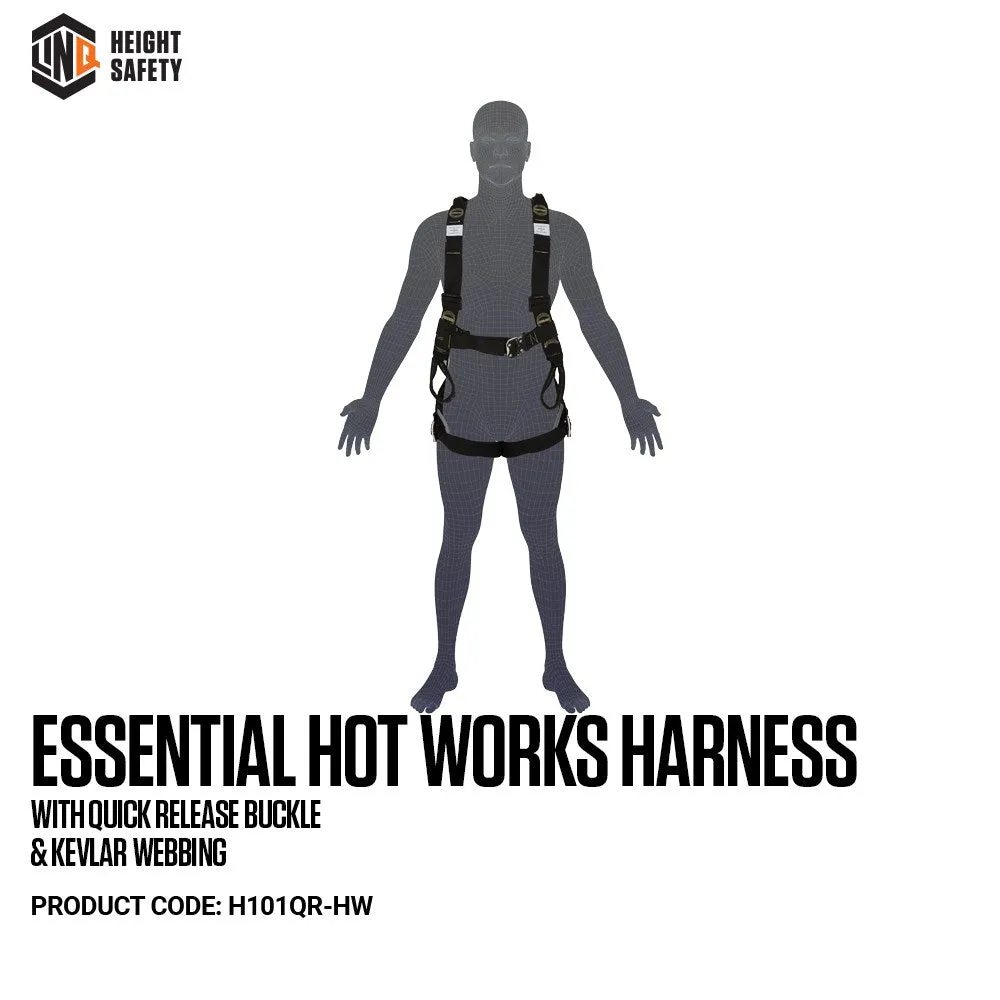 LINQ Essential Hot Works Harness with Quick Release Buckle & Kevlar Webbing  H101QR-HW