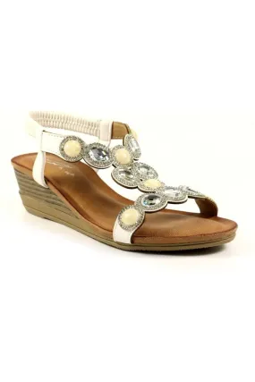 Lunar ladies sandal JLH464 Presley in White