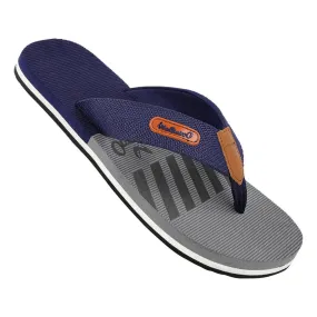 Men's Printed Flip Flop Slippers - WC4258 Blue Grey