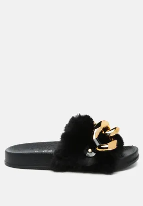 Munks Big Metal Fur Slides