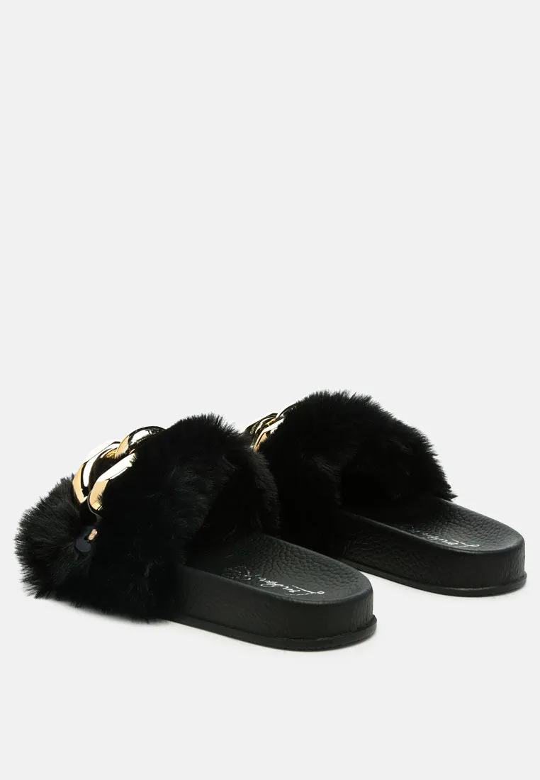 Munks Big Metal Fur Slides