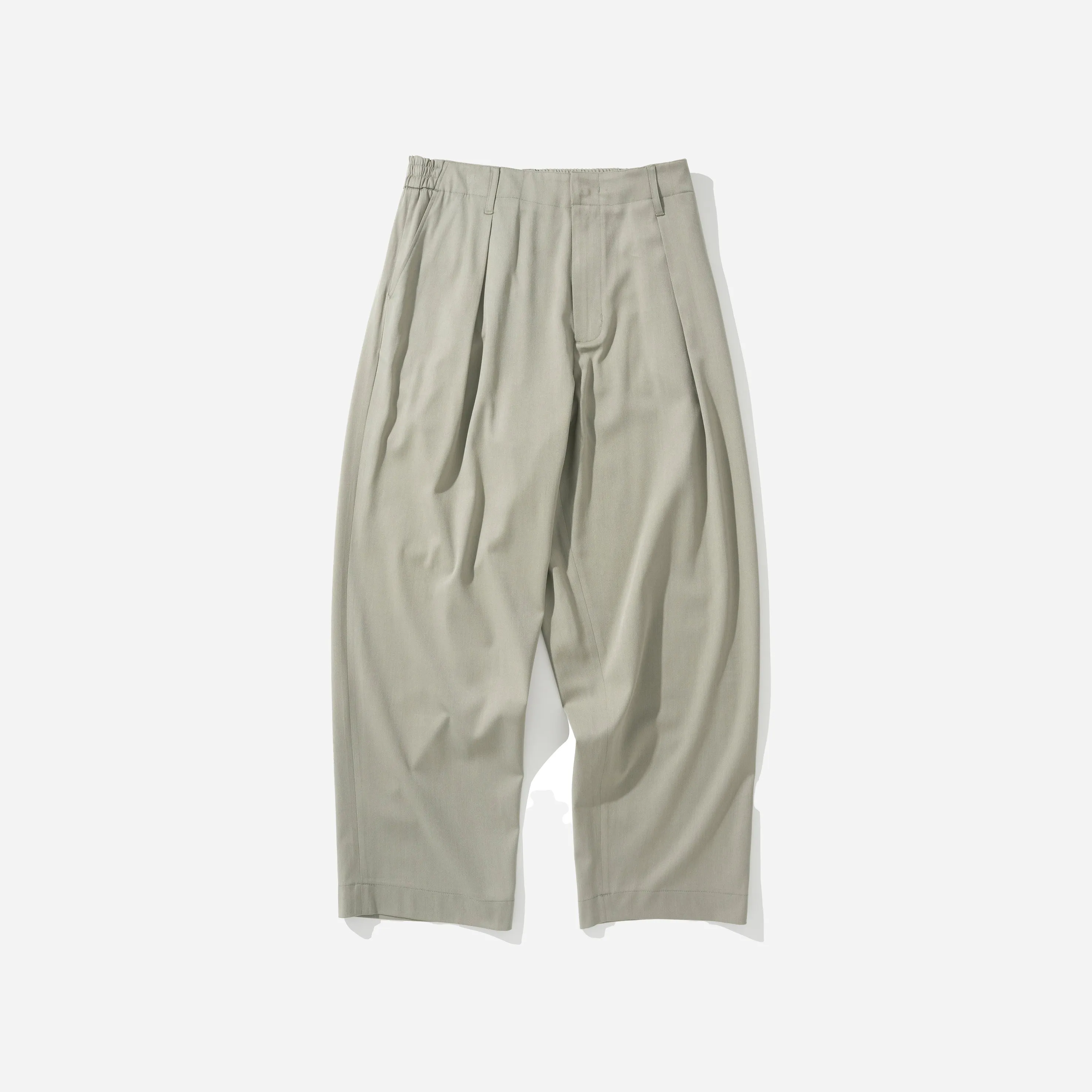 ONE TUCK BANDING SLACKS - SAGE GREEN