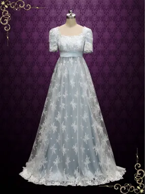 Ready to Wear Powder Blue Regency Lace Evening Ball Gown HELENA