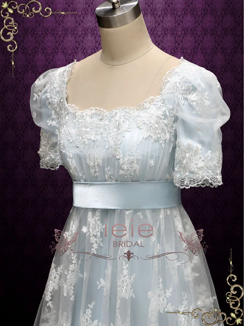 Ready to Wear Powder Blue Regency Lace Evening Ball Gown HELENA