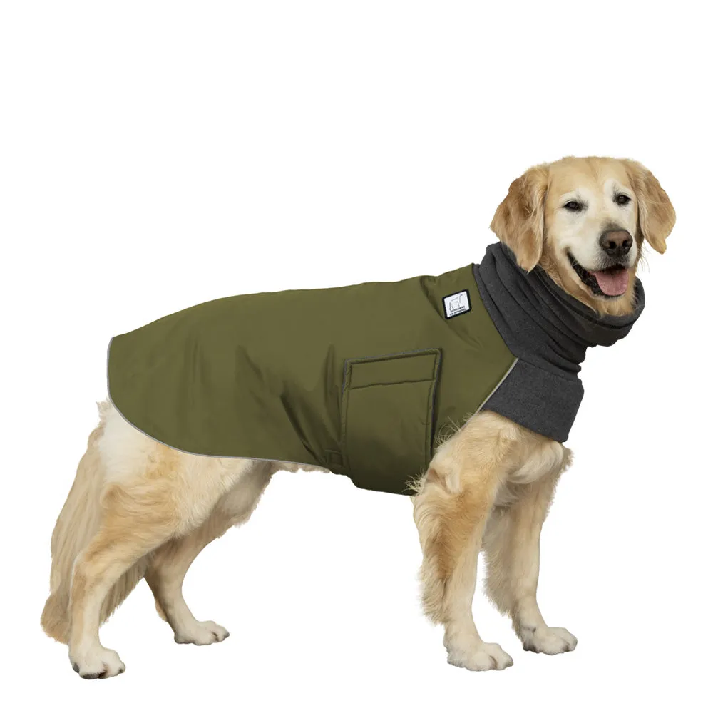 ReCoat ♻️ Golden Retriever Winter Coat with Harness Opening