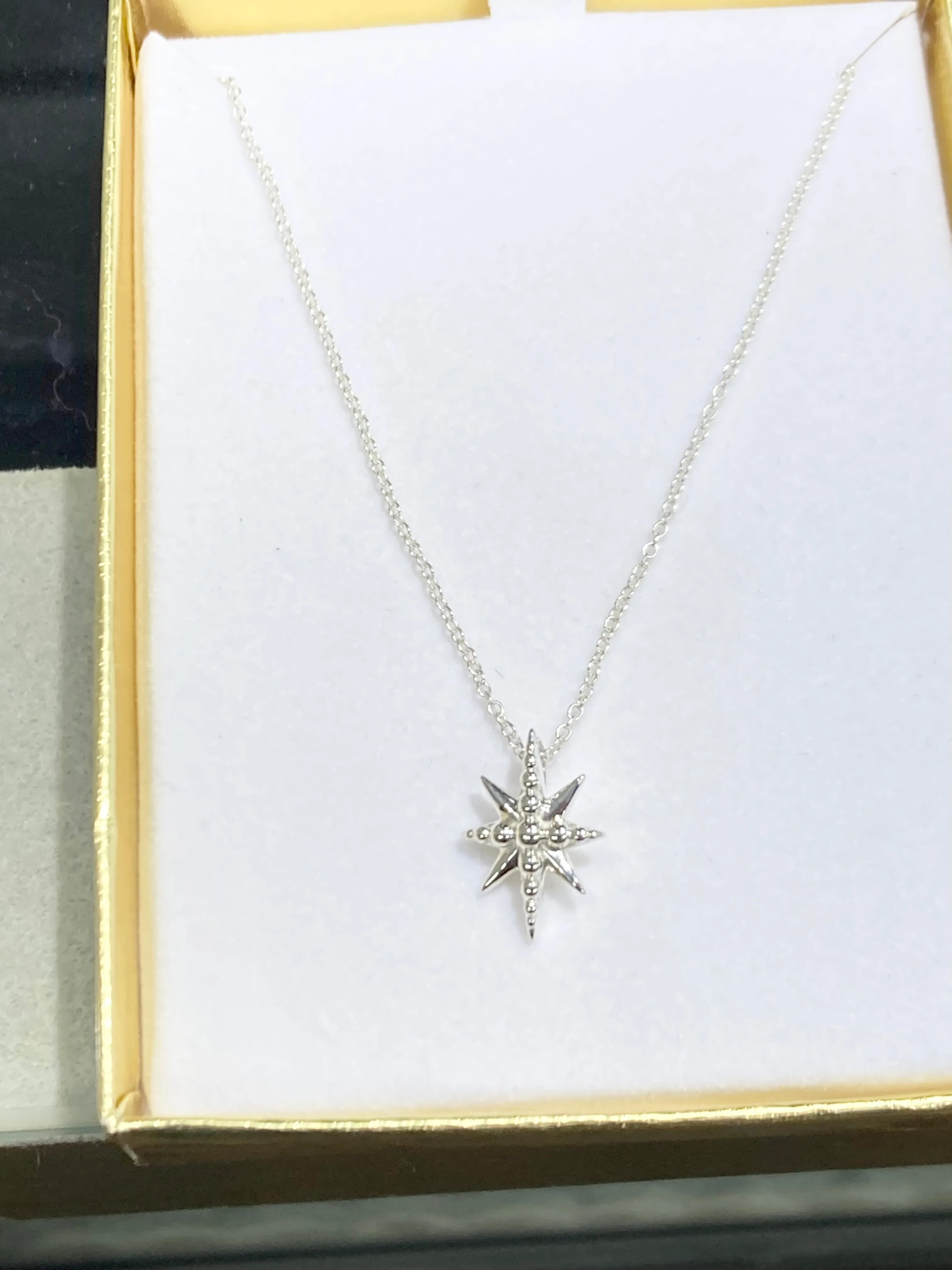 Silver Starburst Adjustable Necklace